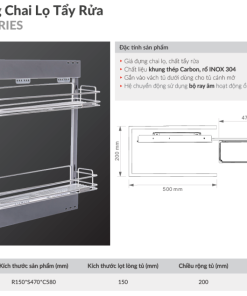 Giá đựng chai lọ tẩy rửa GrandX XU.200S - 11