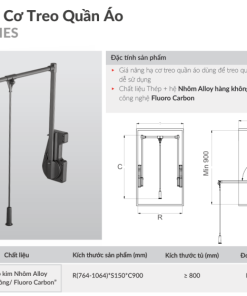 Giá nâng hạ cơ GrandX XM.15 - 11