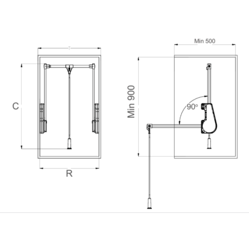 Giá nâng hạ cơ GrandX XM.15 - 3