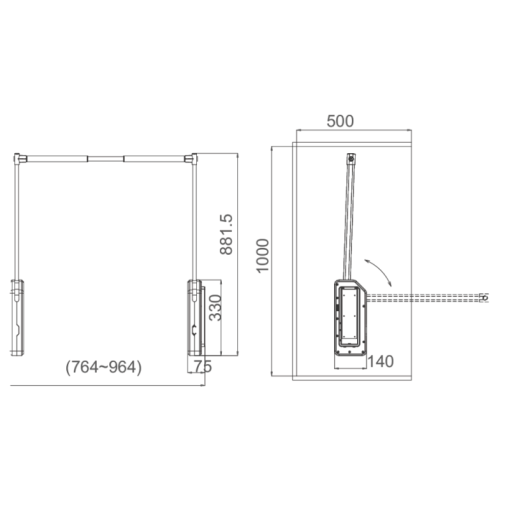 Giá nâng hạ điện GrandX XM.15E - 3