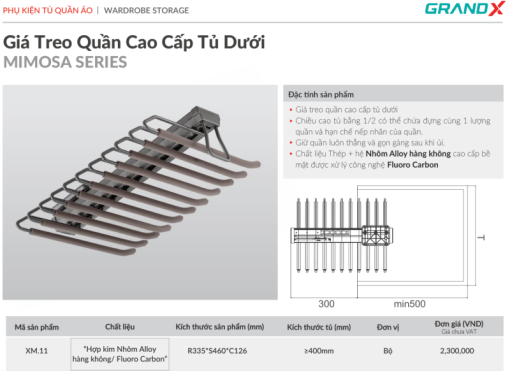 Giá treo quần GrandX XM.11 - 5