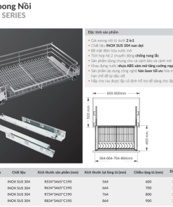 Giá xoong nồi GrandX XP.60S - 11