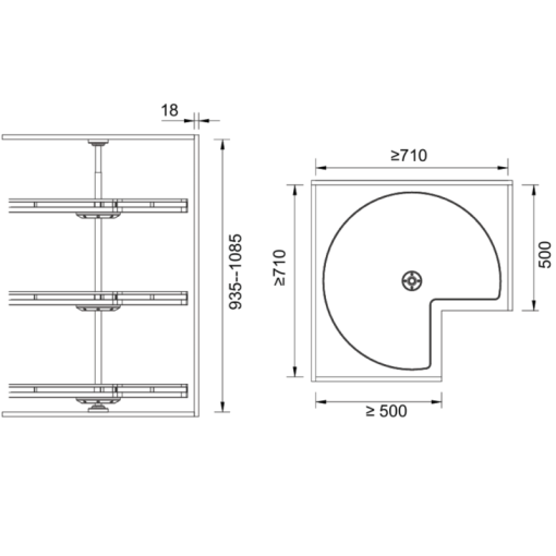 Kệ góc 3 tầng GrandX XM.270B - 5