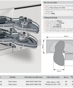 Kệ góc liên hoàn GrandX XM.420SL (Trái) - 10 Kệ góc liên hoàn GrandX XM.420SL (Trái) - 9