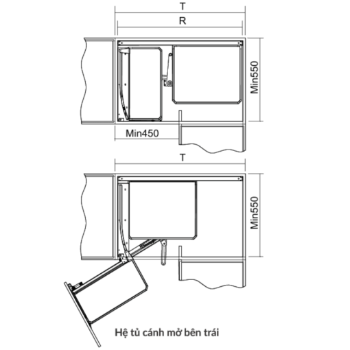 Kệ góc liên hoàn GrandX XMC.45TL - 3