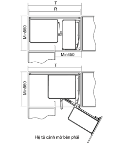 Kệ góc liên hoàn GrandX XMC.45TR - 9