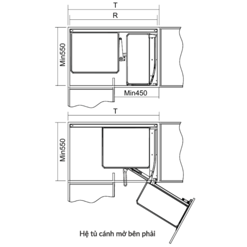 Kệ góc liên hoàn GrandX XMC.45TR - 3