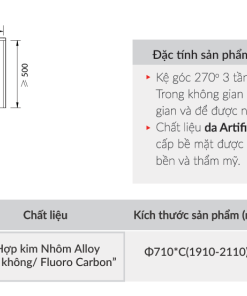 Kệ xoay góc 3 tầng GrandX XM.270C - 12 Kệ xoay góc 3 tầng GrandX XM.270C - 11