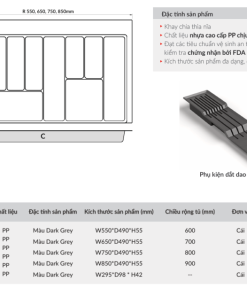 Khay chia thìa nĩa GrandX XT.P800 - 12 Khay chia thìa nĩa GrandX XT.P800 - 11