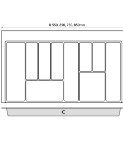 Khay chia thìa nĩa GrandX XT.P800 - 10 Khay chia thìa nĩa GrandX XT.P800 - 9