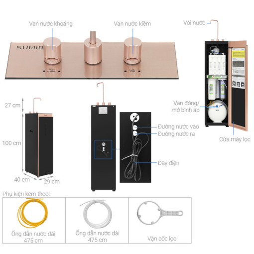 Máy lọc nước RO Hydrogen ion kiềm Kangaroo KGEP12A1 - 3
