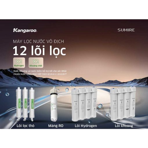 Máy lọc nước RO Hydrogen ion kiềm Kangaroo KGHC12A2 - 7
