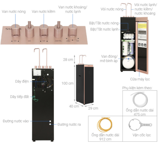 Máy lọc nước RO Hydrogen ion kiềm Kangaroo KGHC12A3 - 3