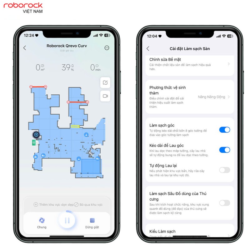 ROBOT HÚT BỤI LAU NHÀ ROBOROCK Q REVO CURV