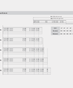 Ray âm giảm chấn GrandX XB.450 - 10 Ray âm giảm chấn GrandX XB.450 - 9