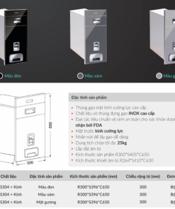 Thùng gạo âm tủ GrandX XR.G301G - 7