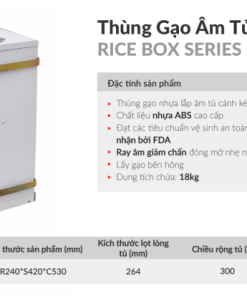 Thùng gạo âm tủ GrandX XR.P24 - 10 Thùng gạo âm tủ GrandX XR.P24 - 9