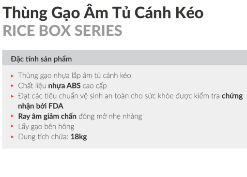 Thùng gạo âm tủ GrandX XR.P24 - 3