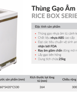 Thùng gạo âm tủ GrandX XR.P26 - 9