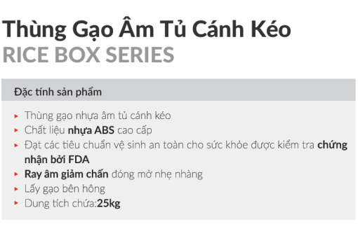 Thùng gạo âm tủ GrandX XR.P26 - 3
