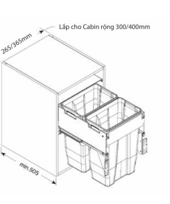 Thùng rác đôi GrandX XW.D40 - 9