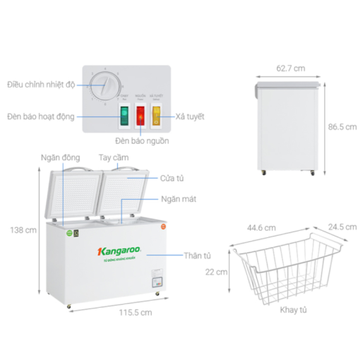 Tủ đông Inverter Kangaroo KGFZ400IC2 - 3
