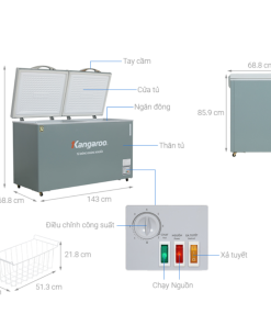 Tủ đông Inverter Kangaroo KGFZ490IG1 - 17