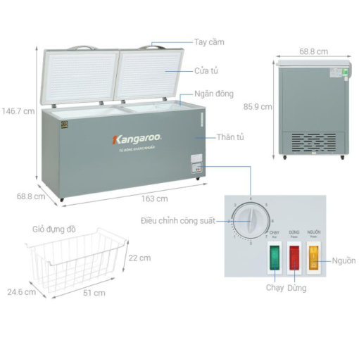 Tủ đông Kangaroo KGFZ560NG1 - 3