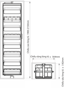 Tủ rượu vang GrandX XW.600T - 12 Tủ rượu vang GrandX XW.600T - 11