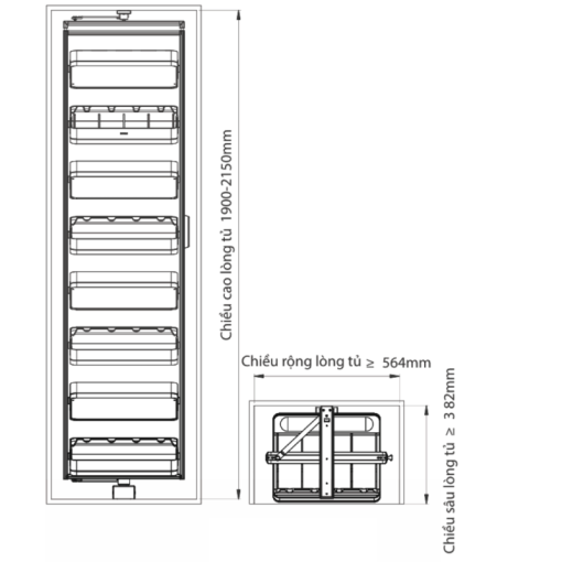 Tủ rượu vang GrandX XW.600T - 5