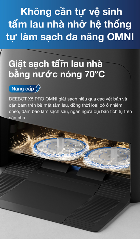 ROBOT HÚT BỤI LAU NHÀ ECOVACS DEEBOT X5 PRO OMNI - 121 ROBOT HÚT BỤI LAU NHÀ ECOVACS DEEBOT X5 PRO OMNI
