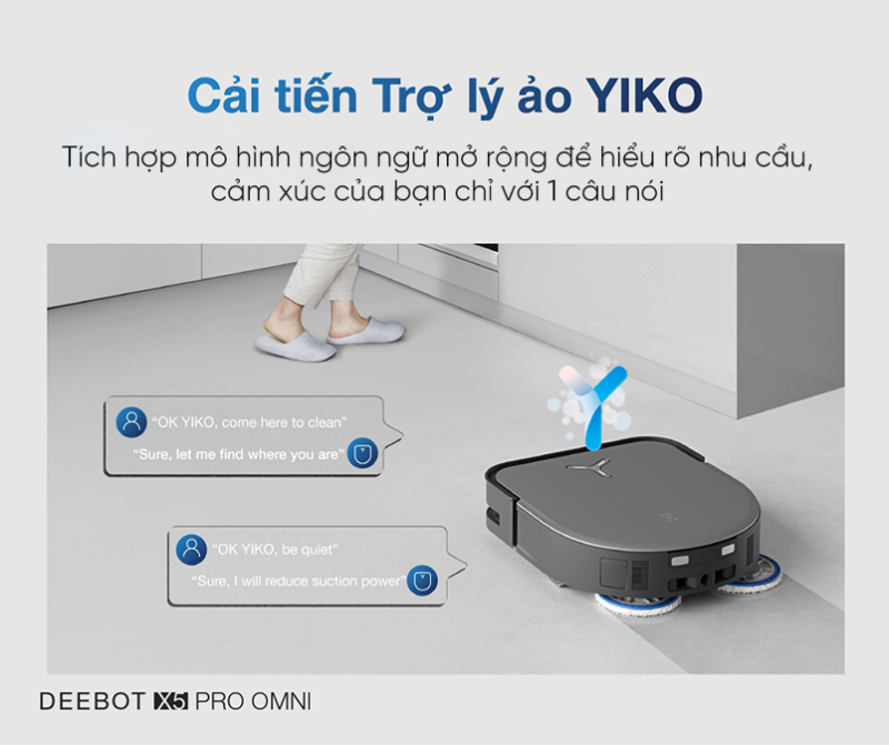 ROBOT HÚT BỤI LAU NHÀ ECOVACS DEEBOT X5 PRO OMNI - 117 ROBOT HÚT BỤI LAU NHÀ ECOVACS DEEBOT X5 PRO OMNI