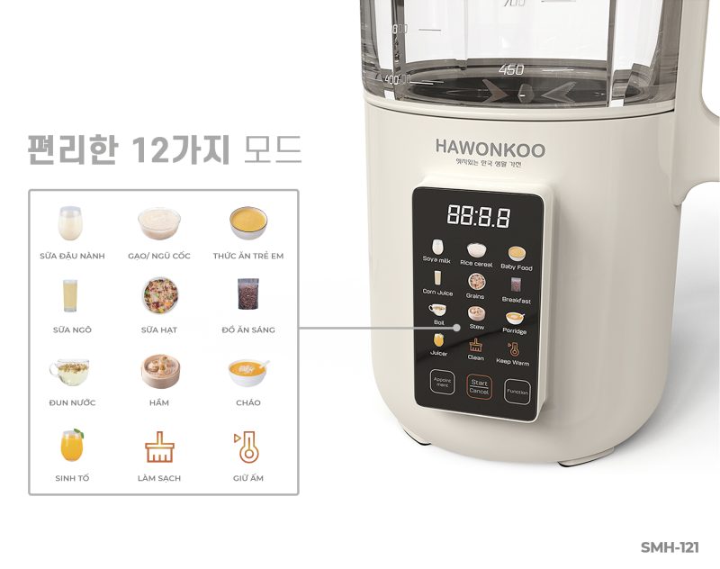 Máy làm sữa hạt HAWONKOO SMH-121 - 61 Máy làm sữa hạt HAWONKOO SMH-121