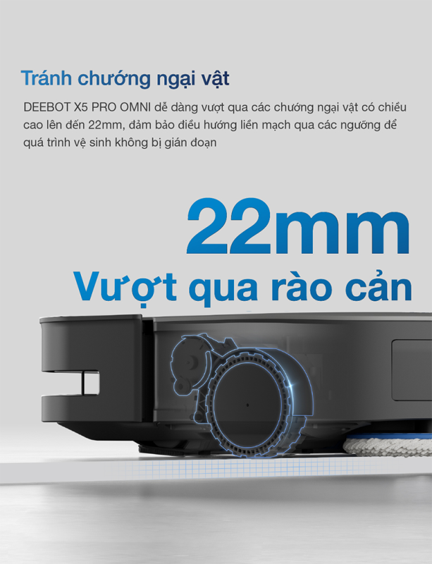 ROBOT HÚT BỤI LAU NHÀ ECOVACS DEEBOT X5 PRO OMNI - 115 ROBOT HÚT BỤI LAU NHÀ ECOVACS DEEBOT X5 PRO OMNI