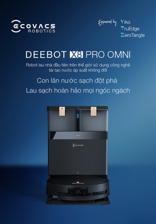 ROBOT HÚT BỤI LAU NHÀ ECOVACS DEEBOT X8 PRO OMNI - 23
