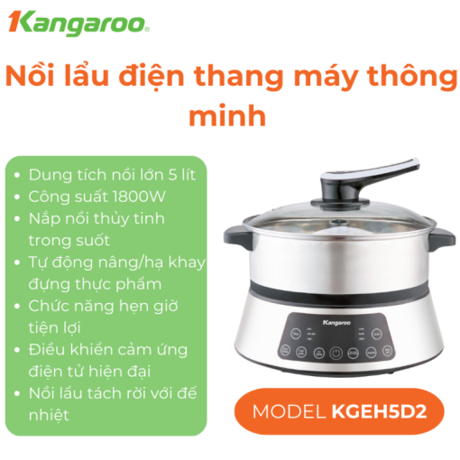 Lẩu điện thang máy Kangaroo KGEH5D2 - 3