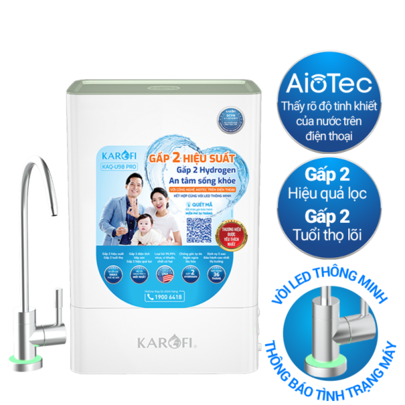 Máy lọc nước RO Karofi KAQ-U98 PRO - 40 Máy lọc nước RO Karofi KAQ-U98 PRO