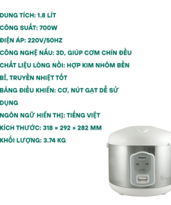 Nồi cơm điện Kangaroo KGRC29D - 7