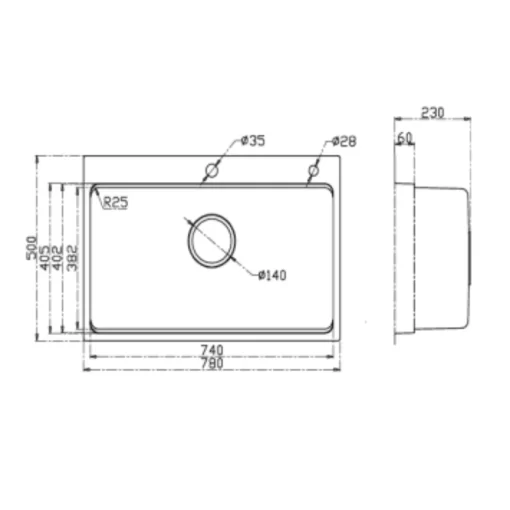 Chậu rửa bát KLUGER KF7850FS Basic