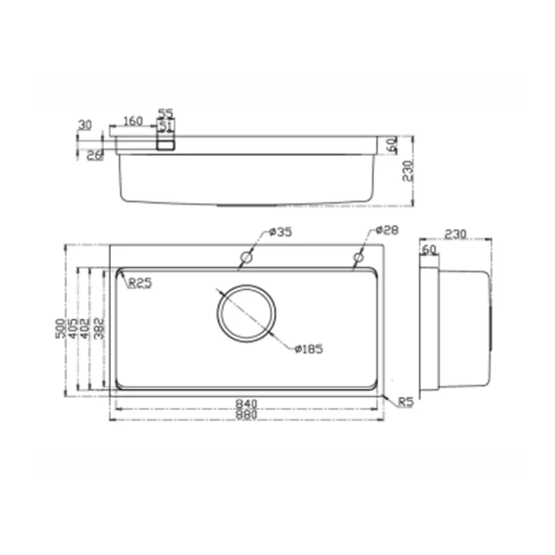 Chậu rửa bát KLUGER KF8850FS Basic - 3 Chậu rửa bát KLUGER KF8850FS Basic