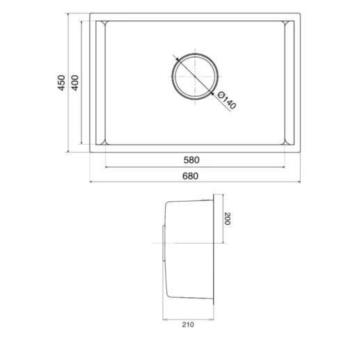 Chậu rửa bát KLUGER KU8121B-S68