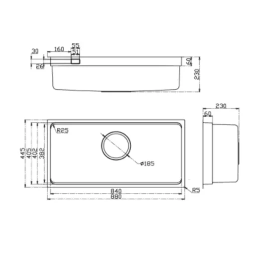 CHẬU RỬA BÁT KLUGER KU8844FS BASIC