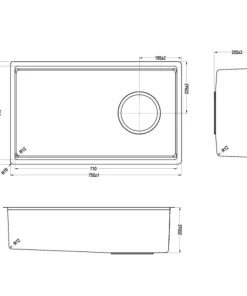 Chậu rửa bát KLUGER KY7545SL-S75 Plus