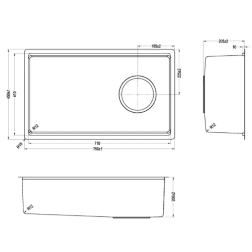 Chậu rửa bát KLUGER KY7545SL-S75