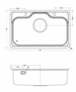 Chậu rửa bát Kluger KT8050SL Plus