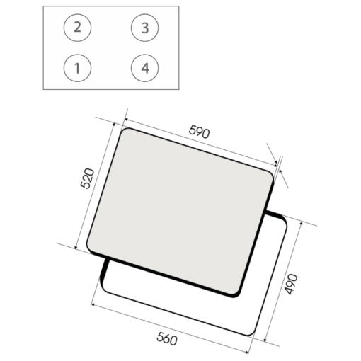 Bếp điện từ ELICA RATIO 604 PRF0185680 - 3