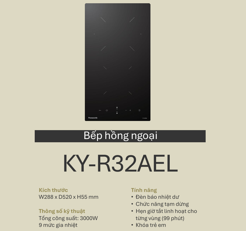 Bếp hồng ngoại Panasonic KY-R32AEL - 15 Bếp hồng ngoại Panasonic KY-R32AEL
