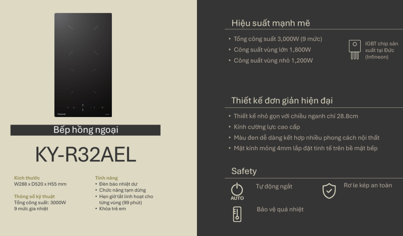 Bếp hồng ngoại Panasonic KY-R32AEL - 17 Bếp hồng ngoại Panasonic KY-R32AEL