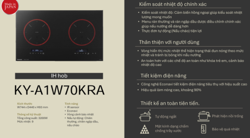 Bếp từ Panasonic KY-A1W70KRA - 5