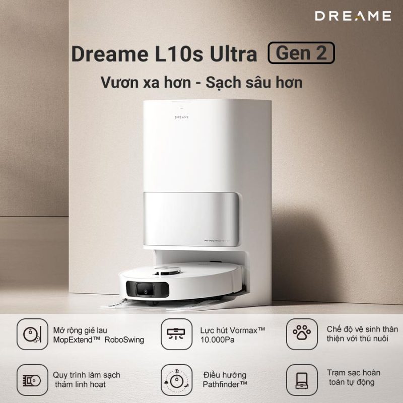 ROBOT HÚT BỤI LAU NHÀ DREAME L10S ULTRA GEN 2 - 91 ROBOT HÚT BỤI LAU NHÀ DREAME L10S ULTRA GEN 2